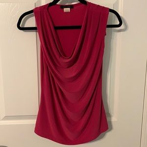 Small Pink cowl neck sleeveless blouse